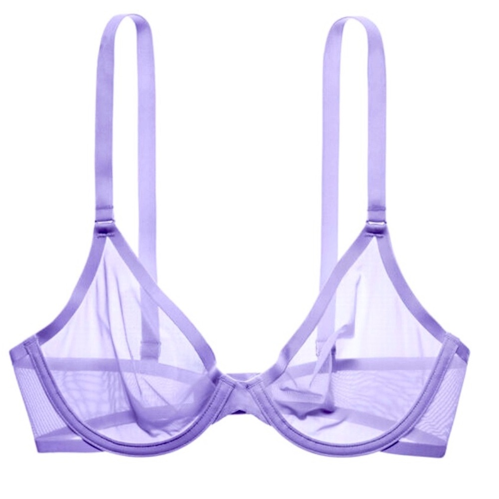 CUUP “Plunge” mesh bra in Amethyst, 38C, New, never worn, came without tags.